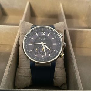 Kenneth Cole Chrono watch with blue rubber strap